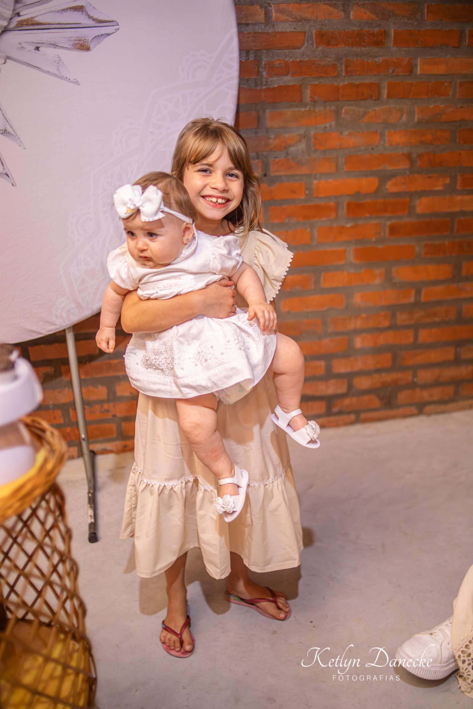 Celebração em família após o batizado de Aurora